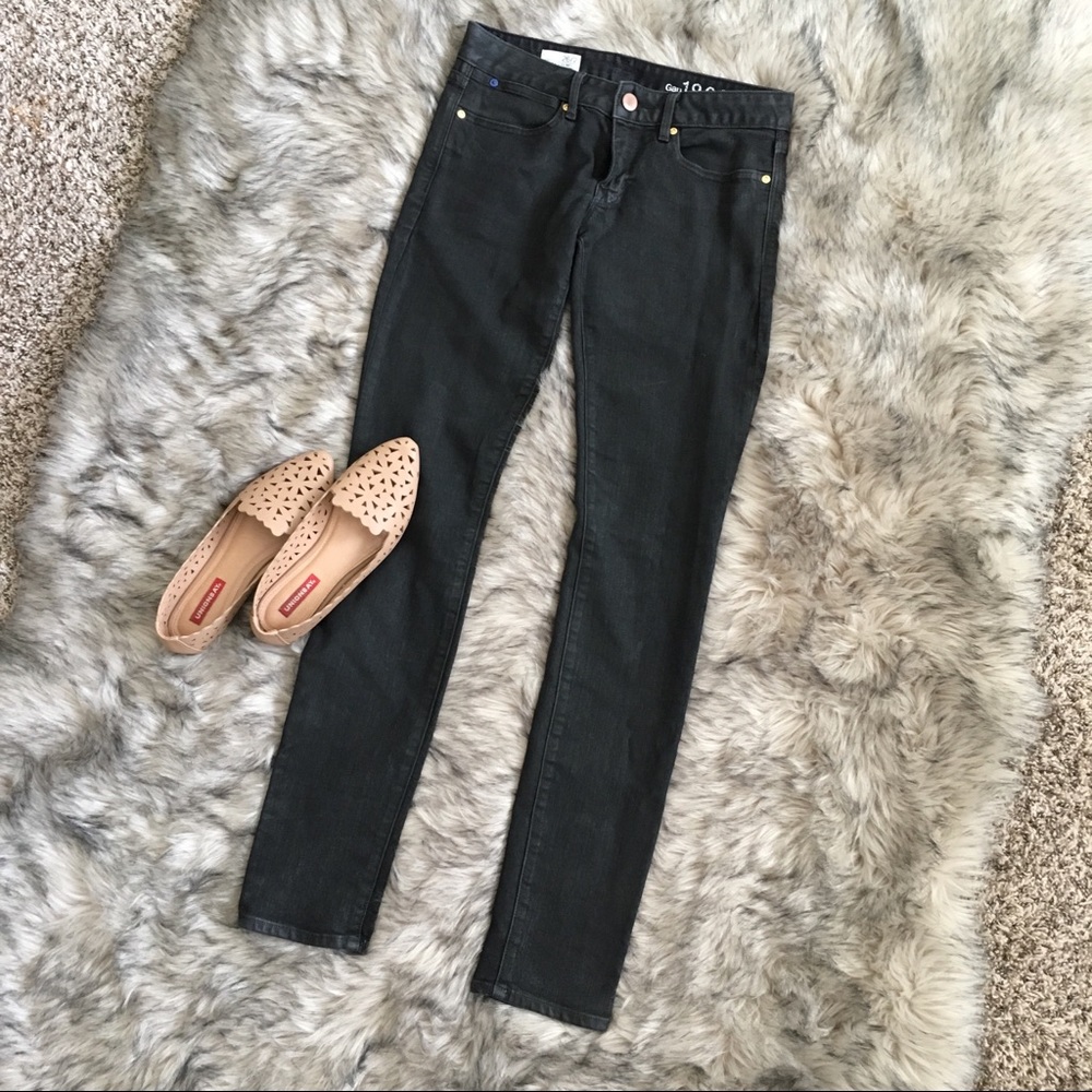 Gap Always Skinny Black Textured Jeans SZ 26/2
